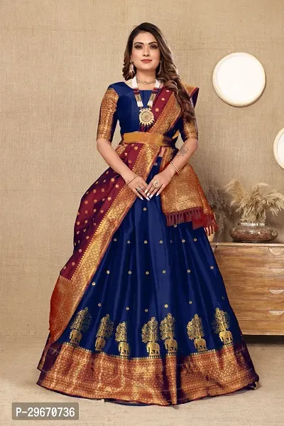 Stylish Art Silk Jacquard Lehenga Cholis for Women