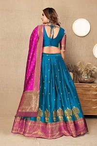 Stylish Art Silk Jacquard Lehenga Cholis for Women-thumb1