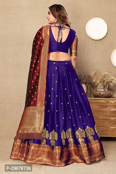 Stylish Art Silk Jacquard Lehenga Cholis for Women-thumb2