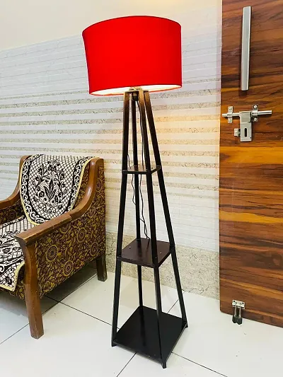 new Italian Floor Lamp With Red Shade