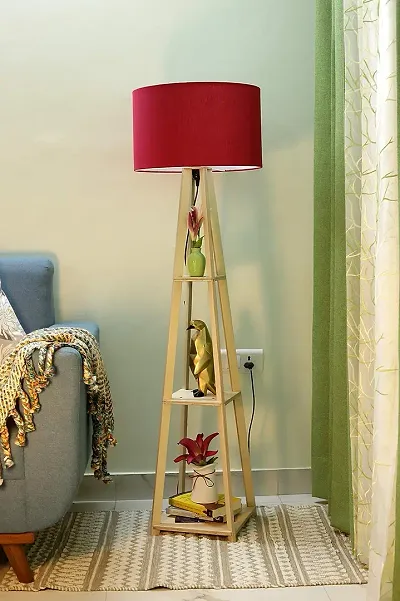 Turkish Style Wooden Floor Lamp