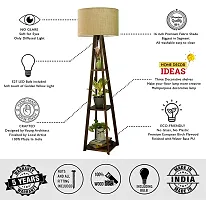 Italian Style Home Decor Wooden Floor Lamp With Jute Shade (pack Of 1 )-thumb2