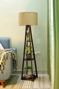 Italian Style Home Decor Wooden Floor Lamp With Jute Shade (pack Of 1 )-thumb3