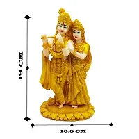 Lord Radha Krishna Statue Indian God Idols for Pooja, Mandir, Temple | Resin, 7.5 Inch|-thumb1