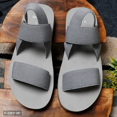 Stylish Grey EVA Solid Comfort Sandals For Men