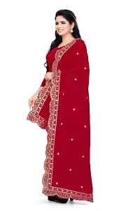 Red Colour Velvet Dupatta-thumb2