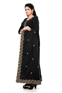 Black  Colour Velvet Dupatta-thumb1