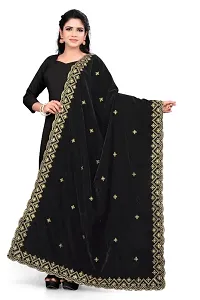 Black  Colour Velvet Dupatta-thumb3