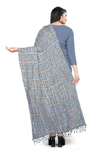 Grey  Colour Poly Georgette  Dupatta-thumb3