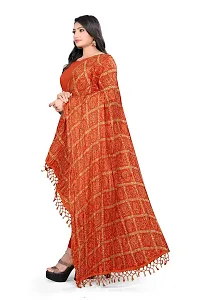 Orange Colour Poly Georgette  Dupatta-thumb2