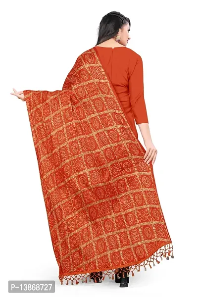 Orange Colour Poly Georgette  Dupatta-thumb4