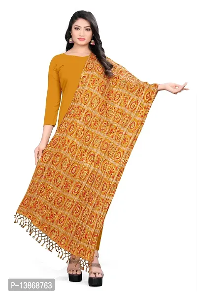 Yellow Colour Poly Georgette  Dupatta-thumb0