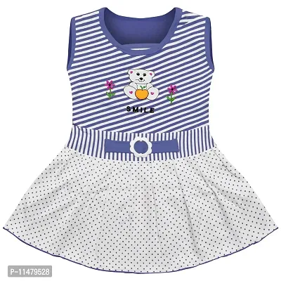 SVS Girls Casual Sleeveless Frock and Panty (Medium, Blue)-thumb2