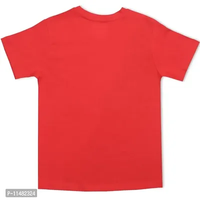 Motus Boys Printed DesignT-Shirt (9-10 Years, RED+Blue)-thumb4