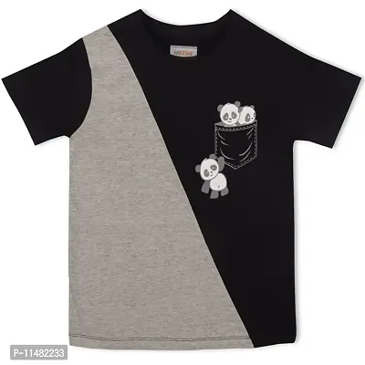 Motus Boys Printed DesignT-Shirt (11-12 Years, grn+blk)-thumb2