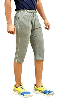 Motus Mens Cotton Casual 3/4 Shorts - Grey-thumb2