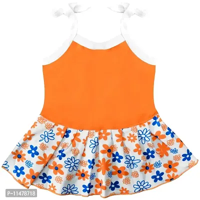 SVS Baby Girl's Casual Top and Panty (Orange)-thumb2