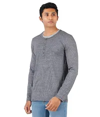 Motus Men Full Sleeve t-Shirt (Medium, Grey)-thumb2
