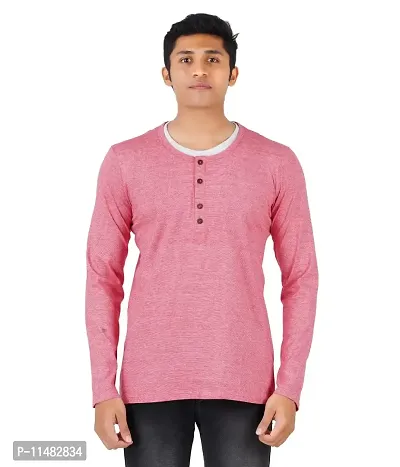 Motus Men Full Sleeve t-Shirt (XX-Large, Pink)