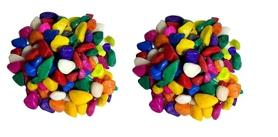 Decorative Multicoloured Stones- - Pack Of 2, 475 Grams Each-thumb1