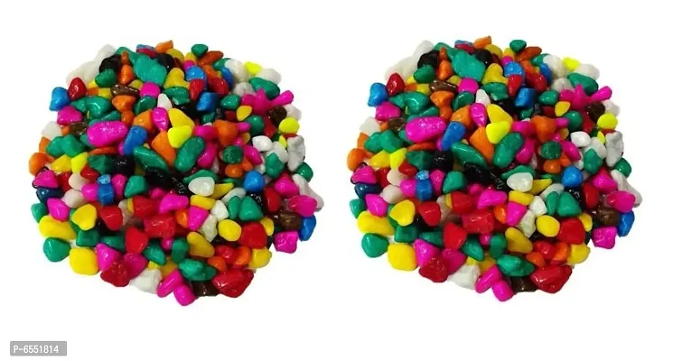 Decorative Multicoloured Stones- - Pack Of 2, 475 Grams Each-thumb2