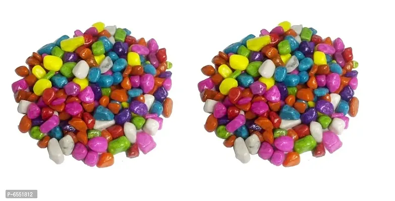 Decorative Multicoloured Stones- - Pack Of 2, 475 Grams Each