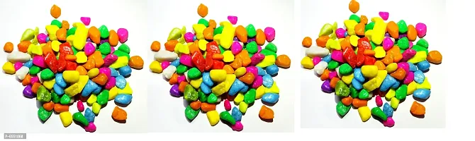 Decorative Multicoloured Stones- - Pack Of 3, 475 Grams Each