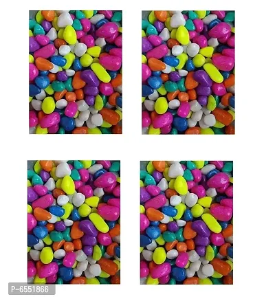 Decorative Multicoloured Stones- - Pack Of 4, 475 Grams Each-thumb2