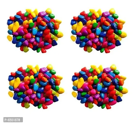 Decorative Multicoloured Stones- - Pack Of 4, 475 Grams Each