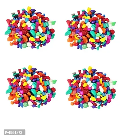 Decorative Multicoloured Stones- - Pack Of 4, 475 Grams Each