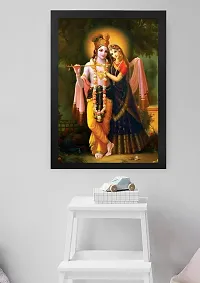 Radha Krishna Photo Framed Painting Wall Frames-thumb1