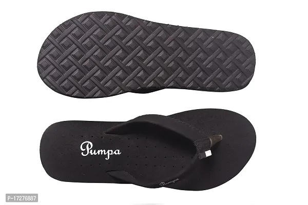 BELOTNA UA 05 Orthopaedic Diabetic Comfort Dr Slippers and Flipflops For Women's and Girl's House Home Daily Use Chappal (Black, numeric_8)-thumb3