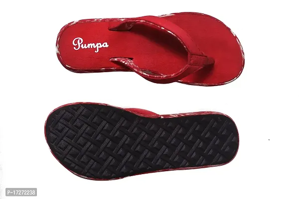 Belotna UA01 SOFT Women's Orthopaedic and Diabetic Comfort Dr Sliders and House Slipper's Flipflops and Women's Slides (Red, numeric_7)-thumb2