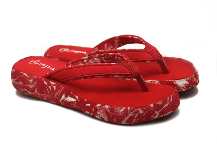 Belotna UA01 SOFT Women's Orthopaedic and Diabetic Comfort Dr Sliders and House Slipper's Flipflops and Women's Slides (Red, numeric_7)