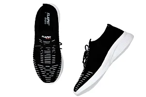 Mens Black White Printed Casual Sports Running Shoes Light Weight for Walking and Running (Numeric_10)-thumb3