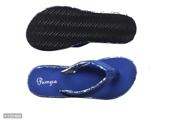 Belotna UA01 SOFT Women's Orthopaedic and Diabetic Comfort Dr Sliders and House Slipper's Flipflops and Women's Slides (Blue, numeric_5)-thumb3