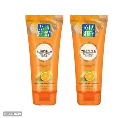 Asta Berry Vitamin-C Facewash Scrub Pack of 2