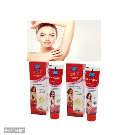 MEDANSH STORE BLUE VALLEY HAIR REMOVAL CREAM (Strawberry Vitamin E)- Pack of -2