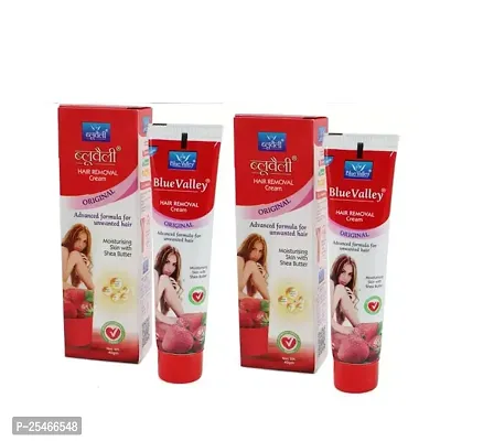 BLUE VALLEY hair removal cream for men and women Cream Pack Of 2