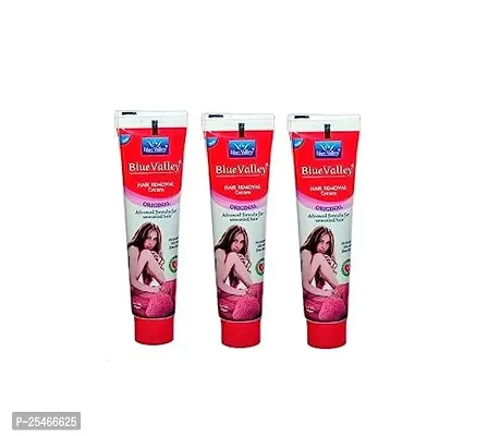 BLUE VALLEY Hair Removal Cream for Men And Women Both Pack of 3