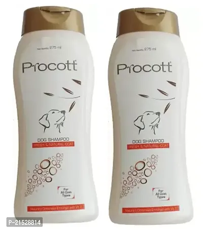 Procott Dog Shampoo For All Coat Types Conditioning Fresh And Natural Dog Shampoonbsp;nbsp;(275 Ml) Pack Of 2-thumb0