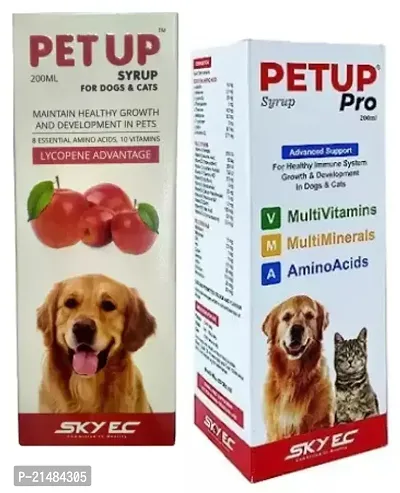 Petup Syrup 200 Ml Pet Health Supplements (200 Ml) + Petup Pro Syrup 200Ml Pet Health Supplements (200 Ml) Pack Of 2