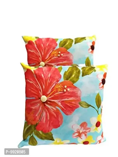 CANVASS? 3D Decorative Designer Digital Print Reversible Throw/Pillow Cushion Covers - (Multi Color, 18 inch x 18 inch)