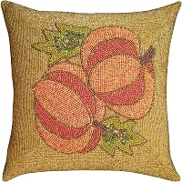 CANVASS? Decorative Designer Heavy Beaded Dupion Silk Throw Pillow Cushion Covers -Red Color; 14 x 14 inch Pack of 1 Piece-thumb2