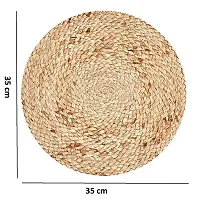 CANVASS? Braided Jute Placemats, 35 cm Round, Best for Center Table /Bed-Side Table, Dining Table/Shelves, Natural Beige (Natural Color) (Pack -1)-thumb1