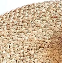 CANVASS? Braided Jute Placemats, 35 cm Round, Best for Center Table /Bed-Side Table, Dining Table/Shelves, Natural Beige (Natural Color) (Pack -1)-thumb2