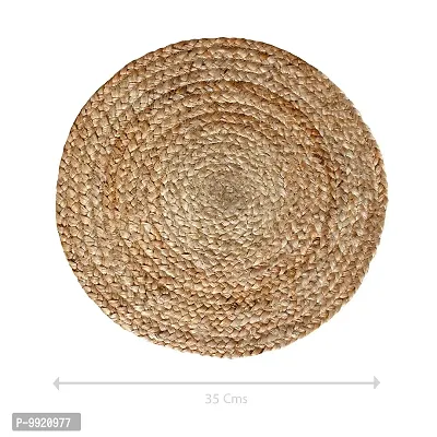 Dr.Soft Natural Jute Anti Slip Table Placemats 35 Cms Round, Set of 6-thumb5