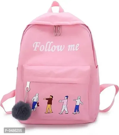 WomenBuzz Laptop Backpack Cute Style Female Student Waterproof School College (Pink) 25 L Backpack-thumb0