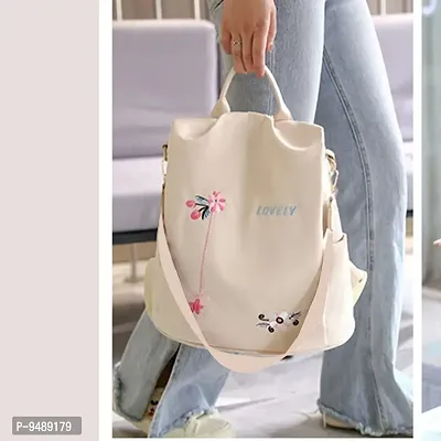 20 L Backpack Fashion 20L Flower Embroidered Artistic National Style Oxford Bag