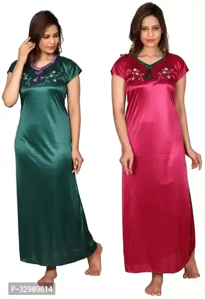 Comfy Satin Women Nightdress-thumb0